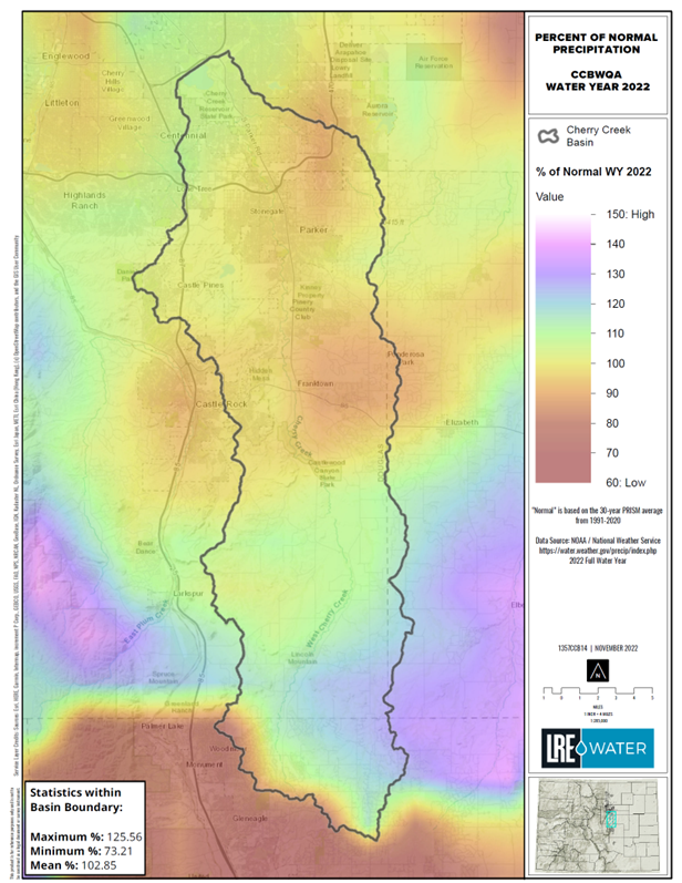 Percent of Normal Precipitation graph